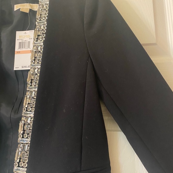 Michael Kors Black Blazer with Metallic Trim - Picture 7 of 8